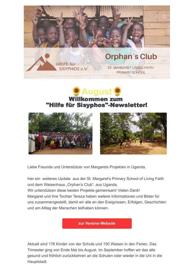 Titelseite: Newsletter August 2025