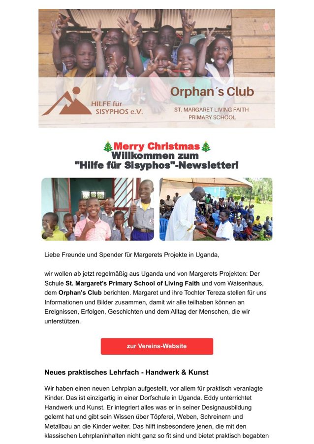 Titelseite: Newsletter Weihnachten 2024